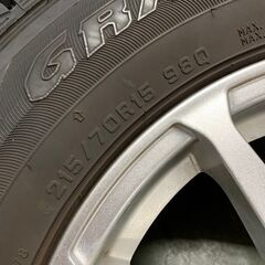 I JAK AQUA アルミホイール 15×6.5JJ +40  5穴 PCD114.3 DUNLOP ダンロップ GRANDTREK SJ7 215/70R15 2011年製 冬タイヤ 4本セット