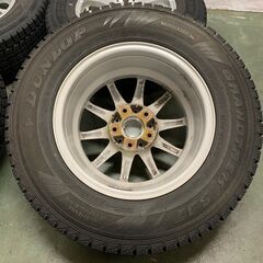 I JAK AQUA アルミホイール 15×6.5JJ +40  5穴 PCD114.3 DUNLOP ダンロップ GRANDTREK SJ7 215/70R15 2011年製 冬タイヤ 4本セット