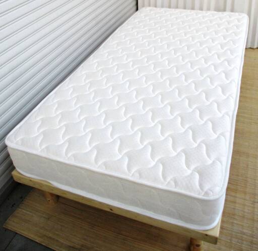 シングルベッド　フレーム　タンスのゲン　マットレス　セット　寝具　シンプル　直接引取り歓迎