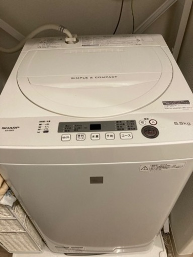 （取引中）SHARP 全自動洗濯機 5.5kg ES-G5E5 2018年製 送風簡易乾燥付き
