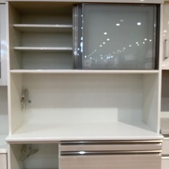 【トレファク神戸南店】シギヤマ家具　レンジボード　スライド扉ホワイト【取りに来られる方限定】