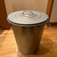 IKEA ゴミ箱 KNODD クノッド 40L シルバー 亜鉛メッキ