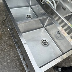 【業務用】2槽シンク(バックガード無し）
