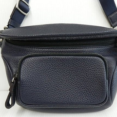 FUJITAKA フジタカ 瀬尾浩司 旅する レザーウエストバッグ ネイビー 中古