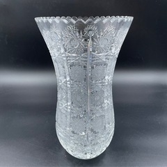 【決まりました】【美品】ガラス 花瓶 高さ 32cm フラワーベ...