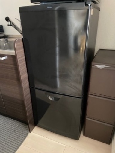 中古 冷蔵庫 138Lハイアール　JR-NF140GE-K 2014年製 2ドア 右開き
