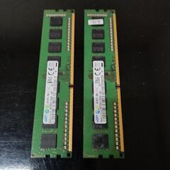 サムスン 4GB 1R×8 PC3 12800U メモリー 2枚