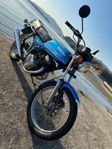 実働 125cc ホンダ ベンリイ CB125T-I 青 ブルー  1977年