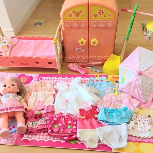 【値下げ】メルちゃん　クローゼットベッドなどおままごと