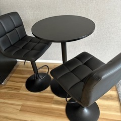 黒ローリングテーブル&椅子