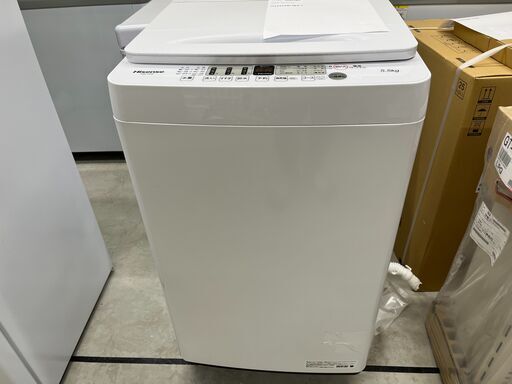 【美品】ハイセンス 全自動洗濯機 洗濯5.5kg HW-T55F ホワイト
