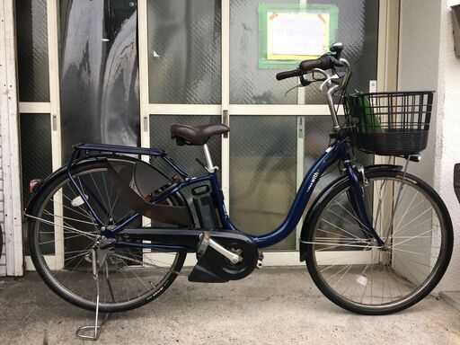 地域限定送料無料　ヤマハ　パス　ウィズ　新基準　12,3AH　子供乗せ　青　アシスタ　ビビ　神戸市　電動自転車