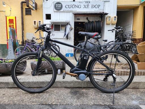 　電動自転車　パナソニック　２６インチ　バッテリー　１６ＡＨ　チェック　５点　（８０％−１００％）　充電器　付き　７変速　黒　配達可能