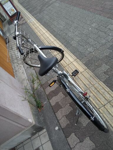 良品計画[無印良品]26吋シティーサイクル シングル/LEDオート/シルバー  