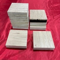 ラワンt24㎜　木製板　四角　100㎜　10枚