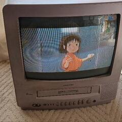 14型ブラウン管テレビ テレビデオ VHS カラーテレビ リモコ...