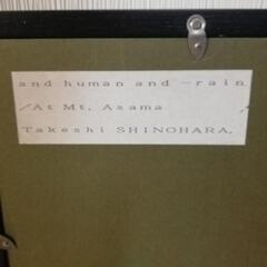 篠原猛史 現代アート 「and human and - rain / At.Mt.Asama」