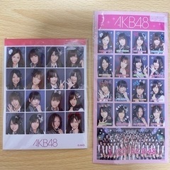 AKB48 ステッカー　メモ帳　新品　２点セット