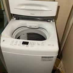 ハイアール　洗濯機　jw-u45a
