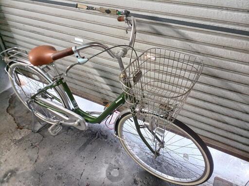 自転車中古 BRIDGESTONE ステンレスカゴ LEDライト 鍵付き タイヤ26インチ