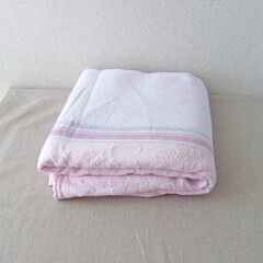 【未使用】シングルサイズ タオルケット　タオルシーツ  ピンク　...