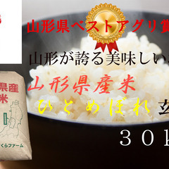 一等米山形県産ひとめぼれ　玄米　30kg