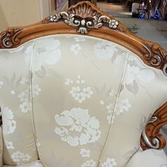 イタリア製｜ロココ調｜クラシック｜シングルソファ｜1人掛ソファ
