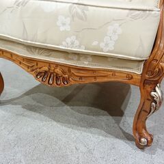 イタリア製｜ロココ調｜クラシック｜シングルソファ｜1人掛ソファ