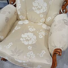 イタリア製｜ロココ調｜クラシック｜シングルソファ｜1人掛ソファ