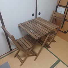IKEA購テーブル&椅子2個セット