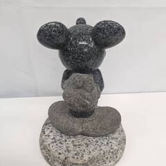 ST975] 中古 ディズニー ミッキー＆ミニー 石像 2体セット 現状販売