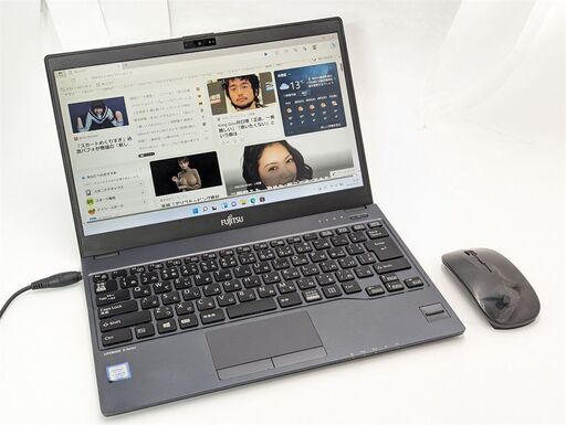 送料無料 新品無線マウス付き 中古ノートパソコン 軽量薄型 Windows11 Office 高速SSD 13.3型 富士通 U938/S 第7世代i5 8GB Bluetooth WiFi