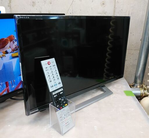 3か月間保証☆配達有り！18000円(税別）東芝 レグザ ネット動画 対応 24型 液晶テレビ リモコン付