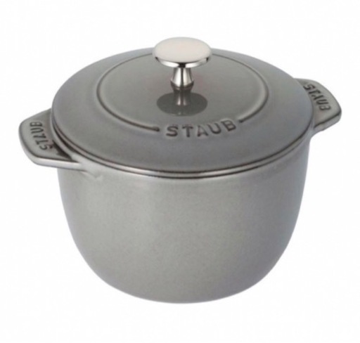 取引完了★訳あり美品★STAUB ストウブ ラ ココット デゴハン M グレー 16cm