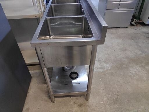ステンレス３槽流し台　W1300『中古良品』 ステンレス3槽流し台 W1300『中古良品』