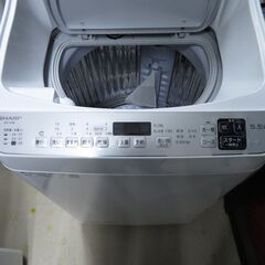2021年製 シャープ 全自動洗濯機 5.5㎏ 乾燥3.5㎏ ES-TX5E-S  穴なし槽 |江別市のリサイクルショップドロップ