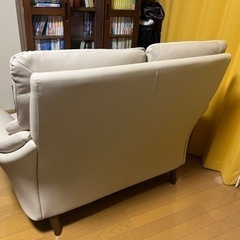 12/6までに予約必須】レザーソファー☆天然木枠脚