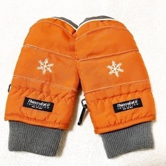 【お取引中】手袋 ミトンタイプ オレンジ☆3～6歳くらい