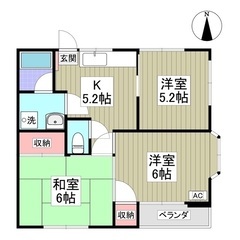 （（３Ｋ））💖初期費用５万円パック💖駐車場１台無料💖審査が不安な...