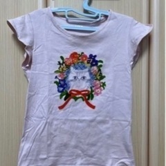 女の子・半袖Ｔシャツ・120cm・ピンク