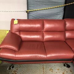 カウチソファー　ワインレッド　おしゃれ　クリーニング済み　貝塚市　二色浜　ジャングルジャングル貝塚店