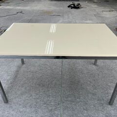 IKEA TORSBY・トールスビーテーブル_ホワイト&クロムメッキ