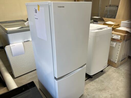 【中古品】 東芝 TOSHIBA 153L 2ドア ノンフロン冷凍冷蔵庫 GR-S15BS(W) 冷蔵110L 冷凍43L 2021年製