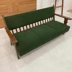 お取引様決まりました】アンティークソファーグリーンウッド