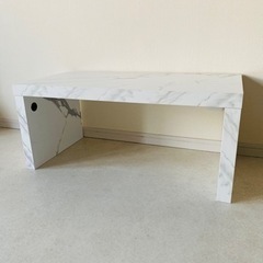 [幅80] 大理石調 テーブル リビングテーブル 