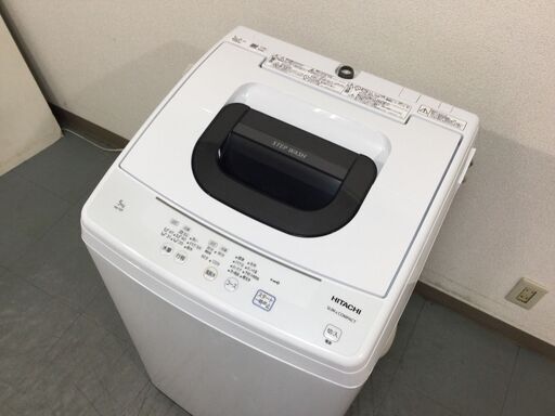 YJT7773【HITACHI/日立 5.0㎏洗濯機】美品 2021年製 NW-50F 家電 洗濯 全自動洗濯機 簡易乾燥付
