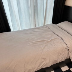 IKEA90cmシングルベッド 黒 ほぼ新品