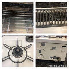 ☆中古￥10,800！Paloma　2口ガスコンロ　家電　IC-N86SH-R型　都市ガス　【BK194】