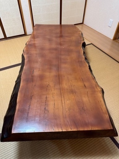 一枚板　トチの木　座卓