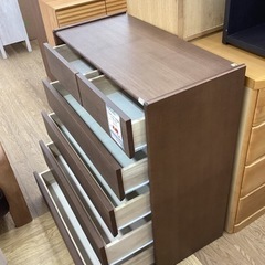 KK-88【新入荷　リサイクル品】ニトリ　アスカ89 ハイチェスト　ブラウン ニトリ 6段チェスト ダークブラウン｜トレファクONLINE